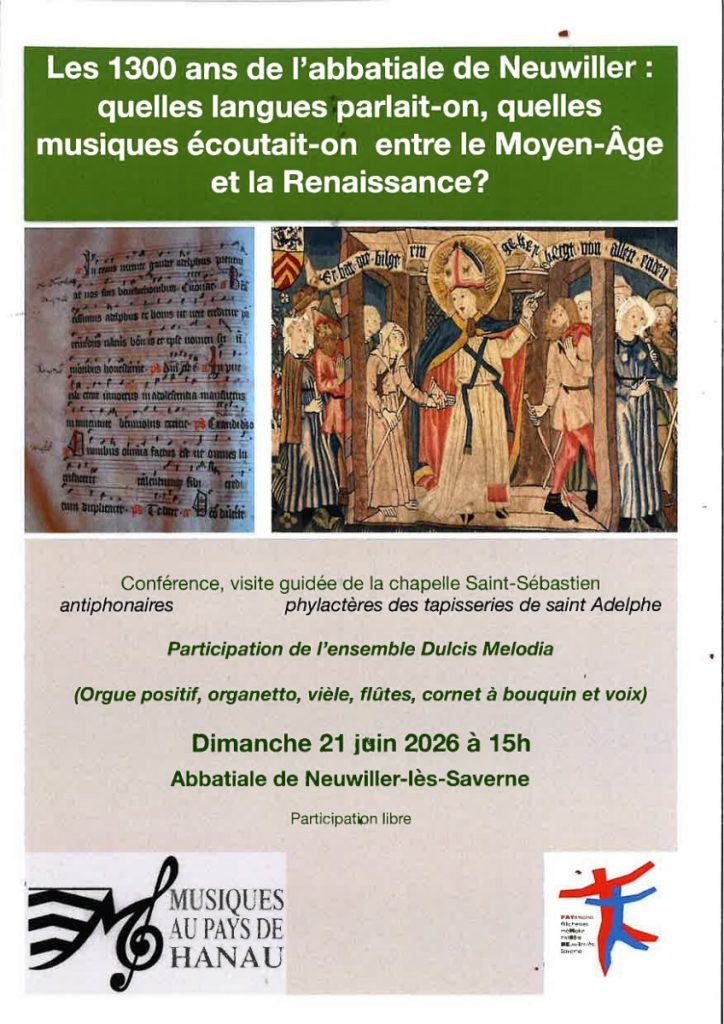 1300 ans de l&rsquo;abbatiale de Neuwiller : Langues & Musiques